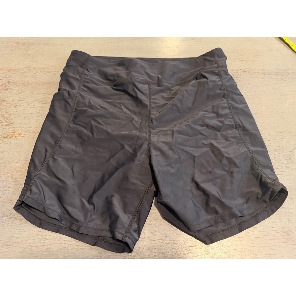 Daci Black Swim Shorts Women Large High Waisted Board Shorts with Pockets Lining